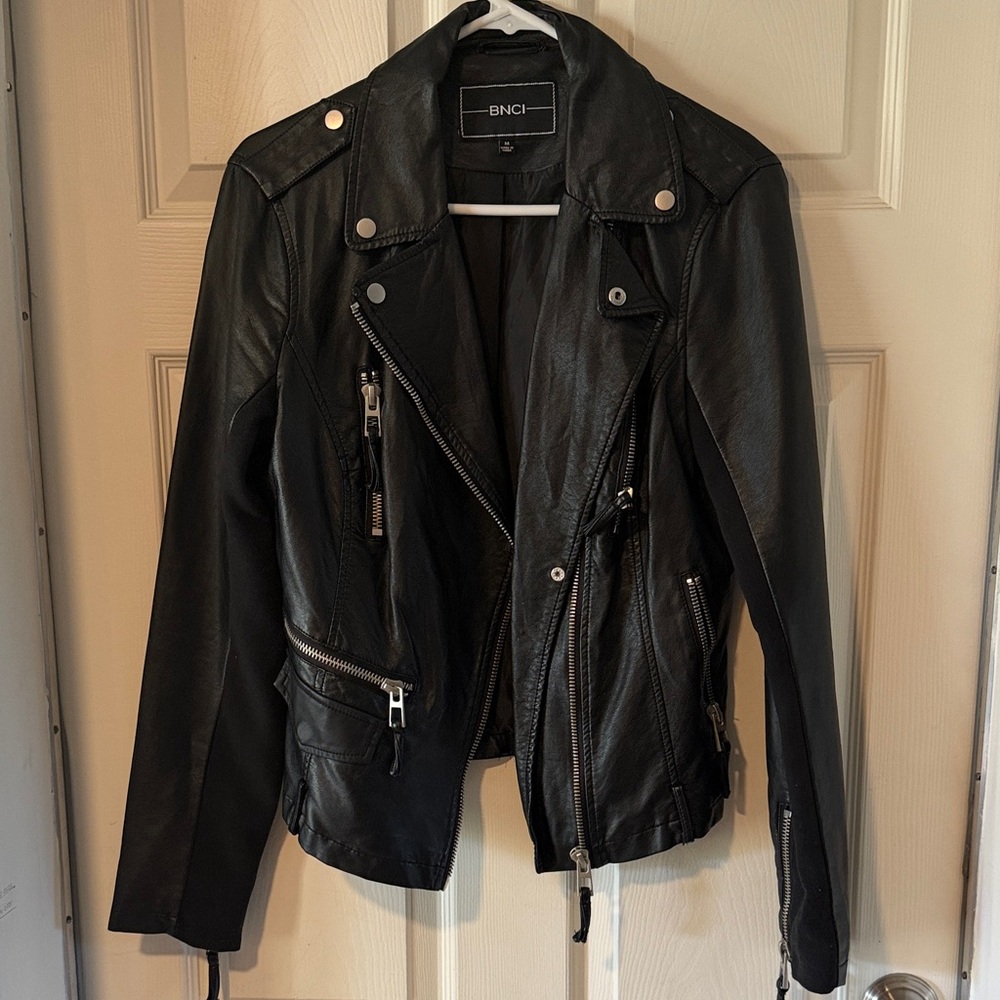 BNCI Black Faux Leather Moto Jacket